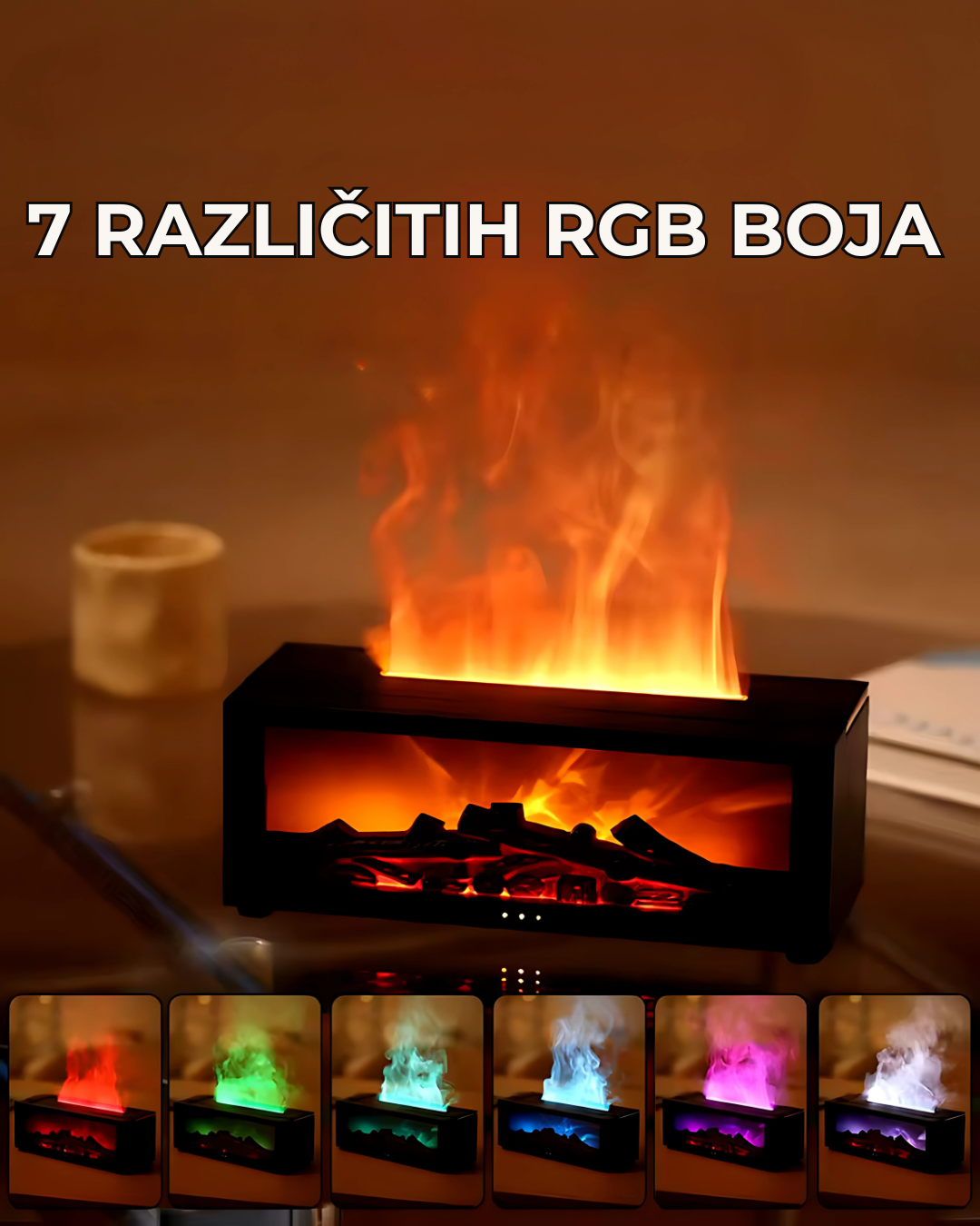 LED RGB Kamin Aroma Difuzer